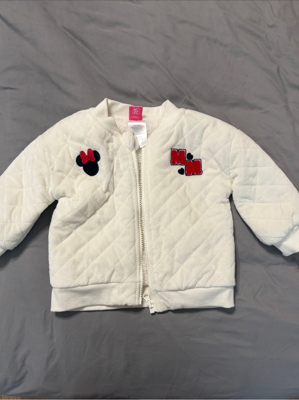 Disney Cream & Pink Sherpa-Lined Jacket (2T)